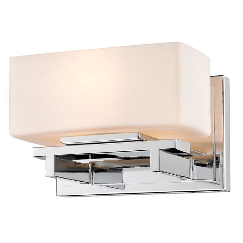 One Light Wall Sconce from the Kaleb Collection in Chrome Finish by Z-Lite