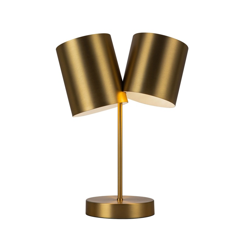 Two Light Table Lamp from the Keiko Collection in Brushed Gold Finish by Kuzco Lighting
