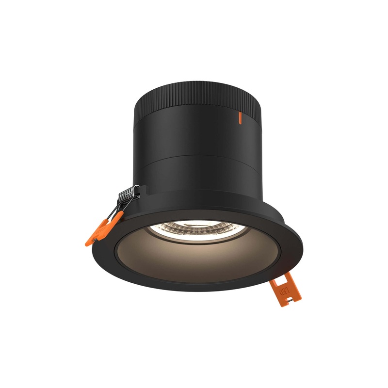 4″ Modular Downlight Black with Black Trim 35 Degrees Regressed