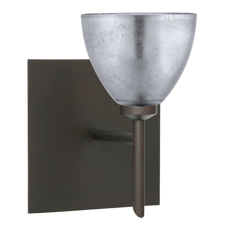 Besa 1SW-1758SF-BR-SQ Divi One Light Wall Sconce Bronze