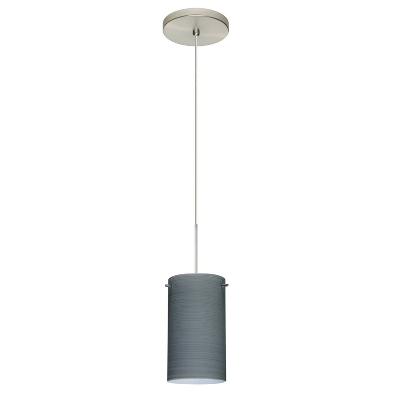 Besa 1XT-4404TN-LED-SN Stilo One Light Pendant Satin Nickel