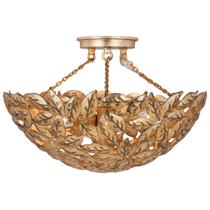 Ceiling Light Kelan Semi-Flushmount 3 Lamp Aged Iron