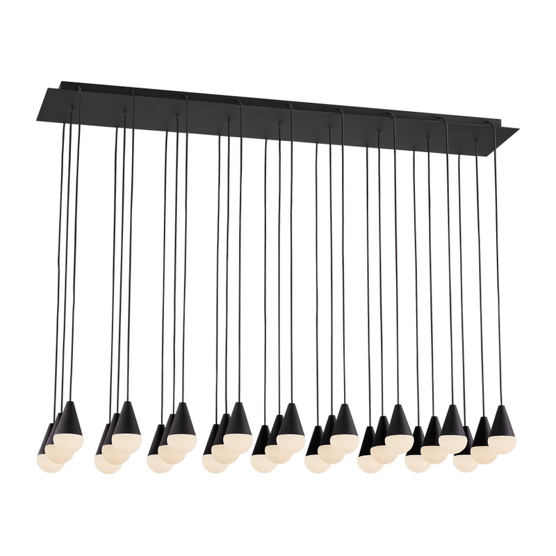 Cupola Alabaster 27-Light Chandelier Nightshade Black