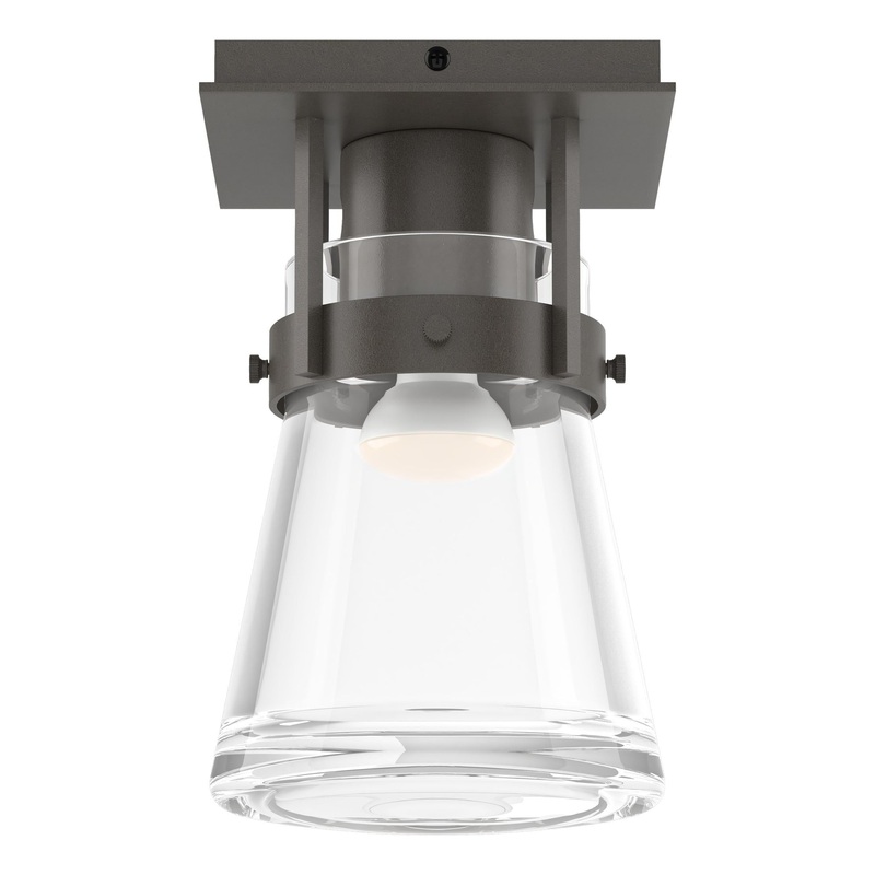 Erlenmeyer 1-Light Semi-Flush Dark Smoke