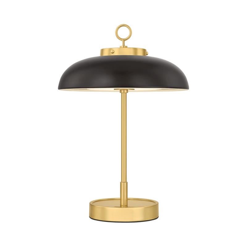 Hector 1-Light LED Rechargeable Table Lamp Aged Brass/Distressed Bronze