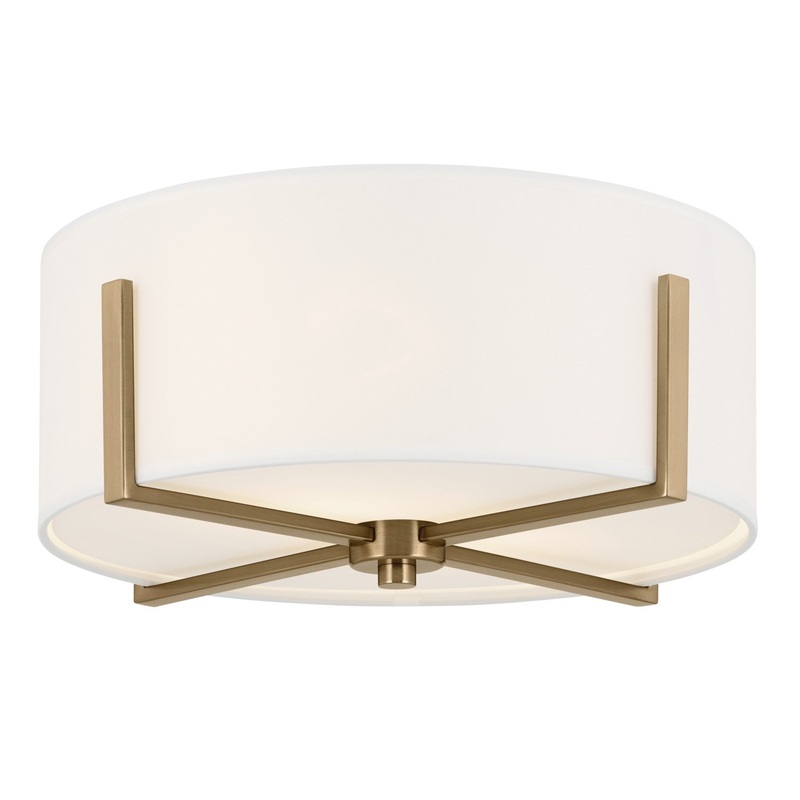 Kichler 52593CPZ Two Light Flush Mount, Champagne Bronze