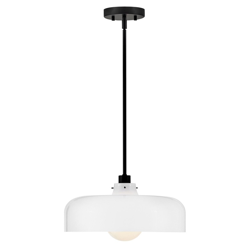 LED Pendant from the Maisie Collection in Black Finish by Lark