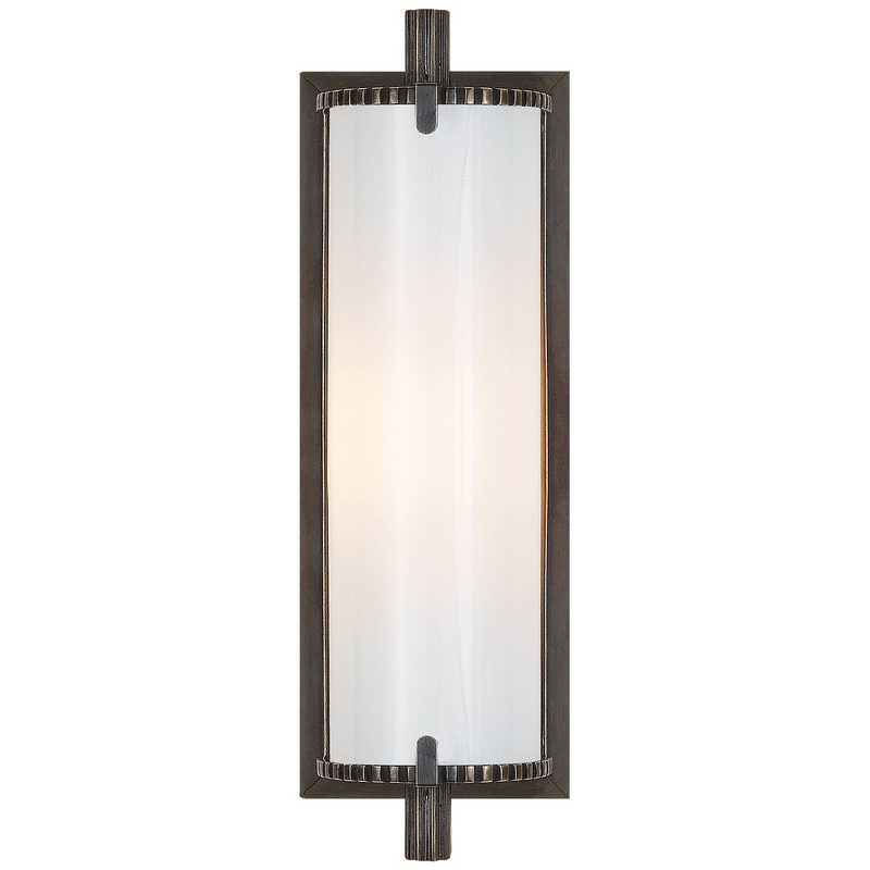 One Light Bath Sconce from the Calliope Bath Collection in Bronze Finish by Visual Comfort Signature
