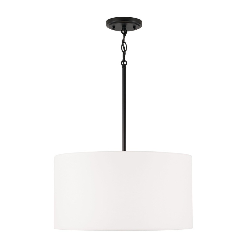 Three Light Pendant from the Alan Collection in Matte Black Finish by Capital Lighting