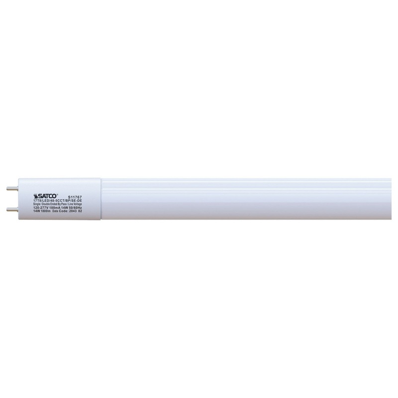 17 Watt – 4 Foot LED – T8 – CCT Selectable – Type B Ballast Bypass – G13 Base – 120-277 Volt Light Bulb by Satco