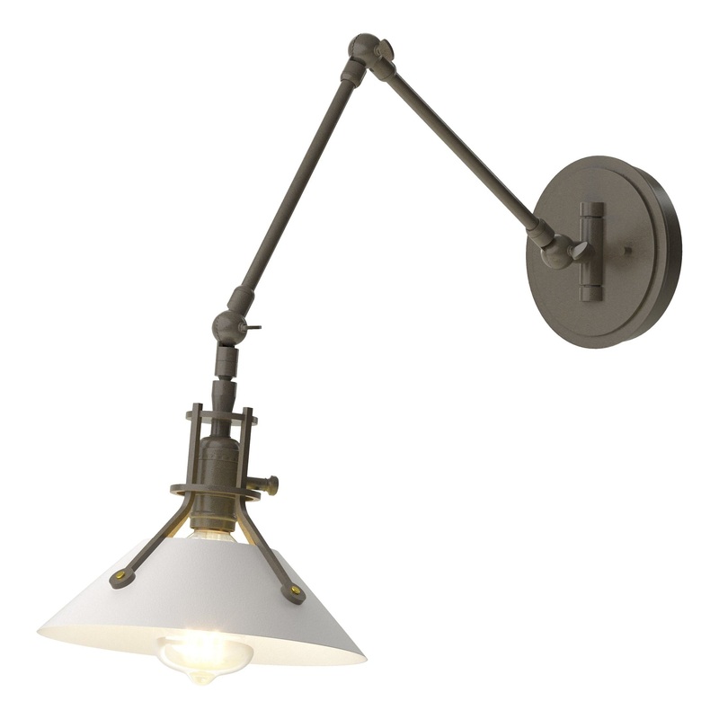 Henry Sconce Dark Smoke White