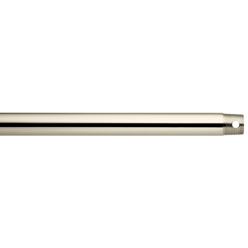 Kichler 360002PN Fan Down Rod, Polished Nickel