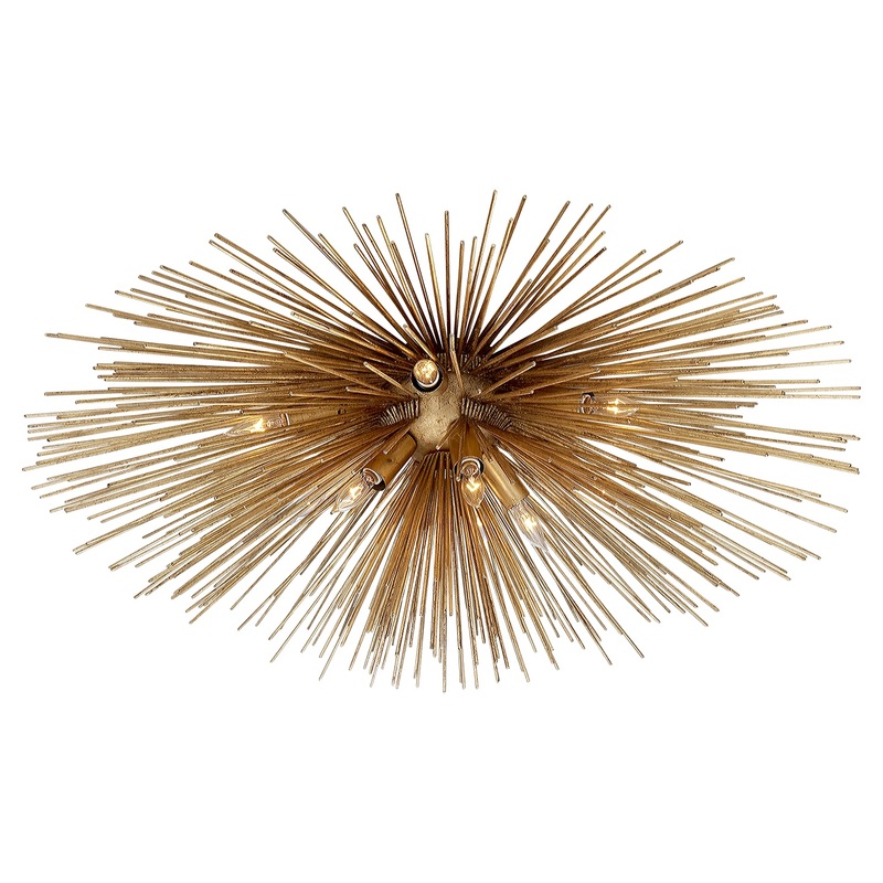 Ten Light Flush Mount from the Strada Collection in Gild Finish by Visual Comfort Signature