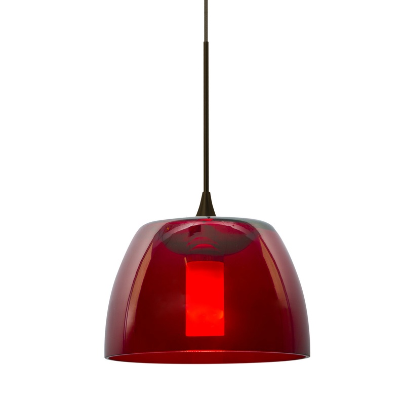 Besa 1XT-SPURRD-LED-BR Spur One Light Pendant Bronze