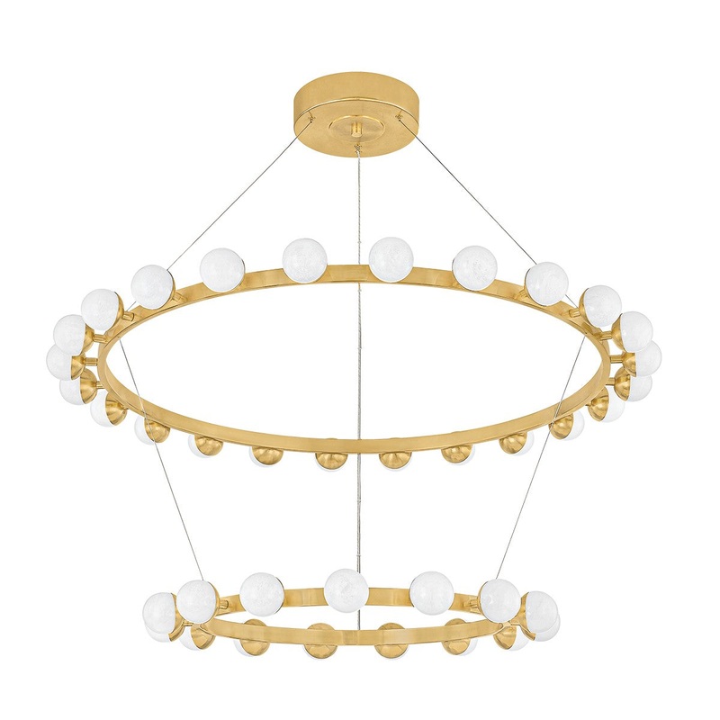 Corbett Lighting 484-46-VB Linus LED Chandelier Vintage Brass