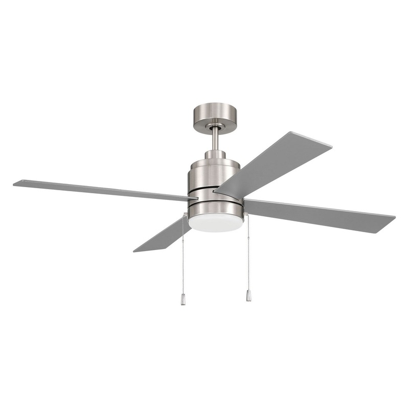 Craftmade MCY52BNK4-PC McCoy 52 4 Blade with Pull Chains 52″Ceiling Fan Brushed Polished Nickel
