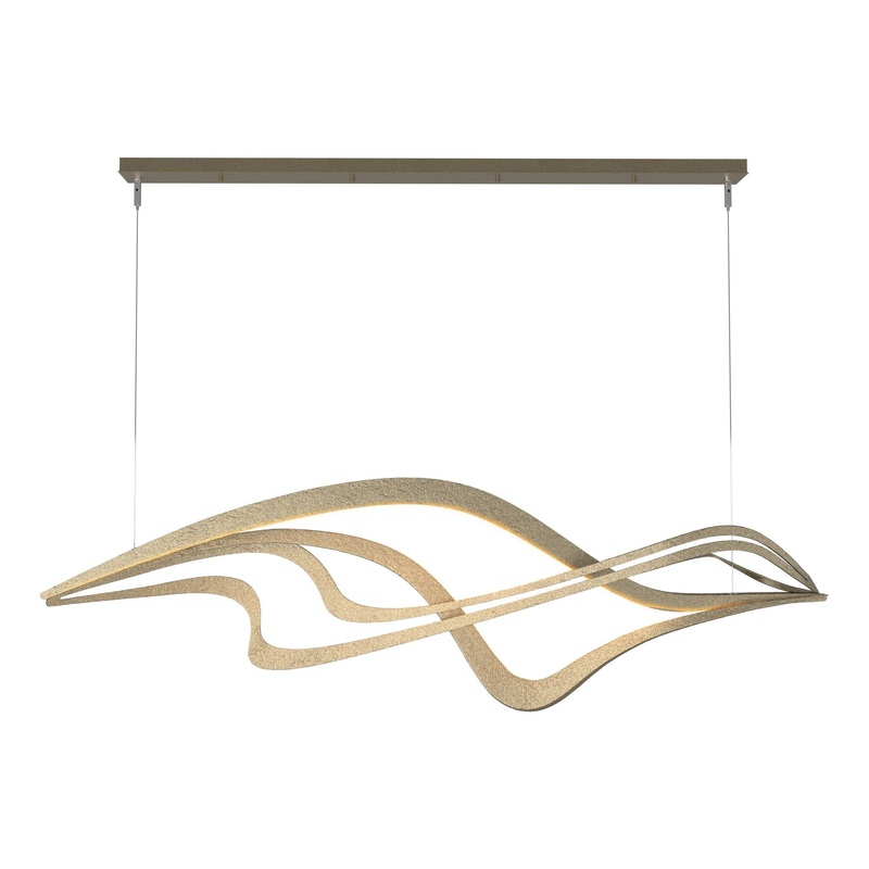 Crossing Waves LED Pendant Soft Gold