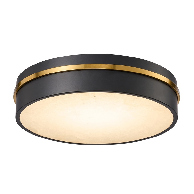 Dax Flush Mount – Black, Brass / 15.20