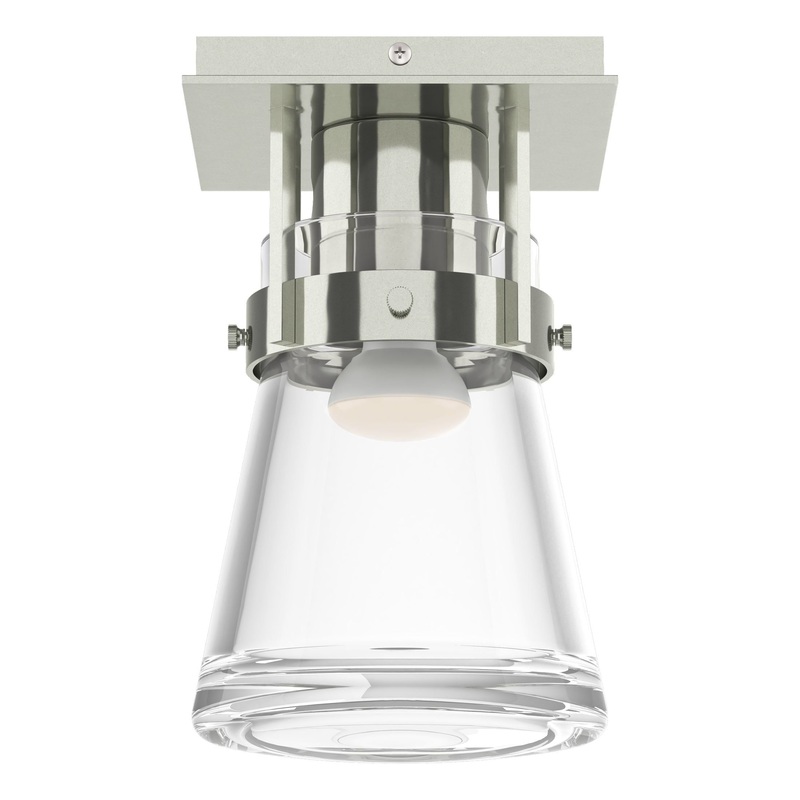 Erlenmeyer 1-Light Semi-Flush Sterling
