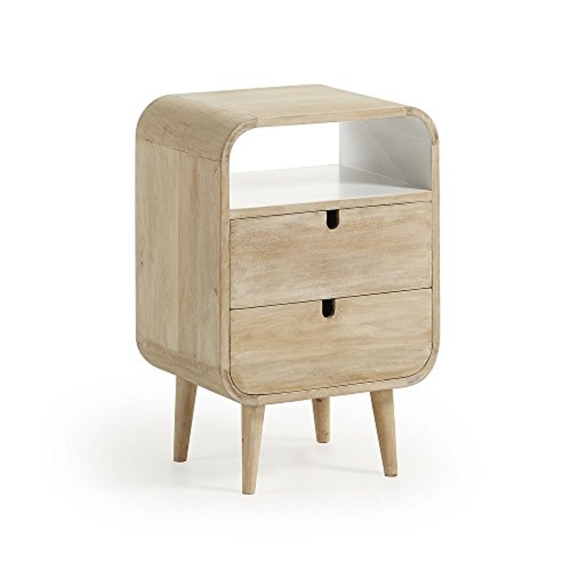 Kave Home – Comodino Georg in legno massello di mango
