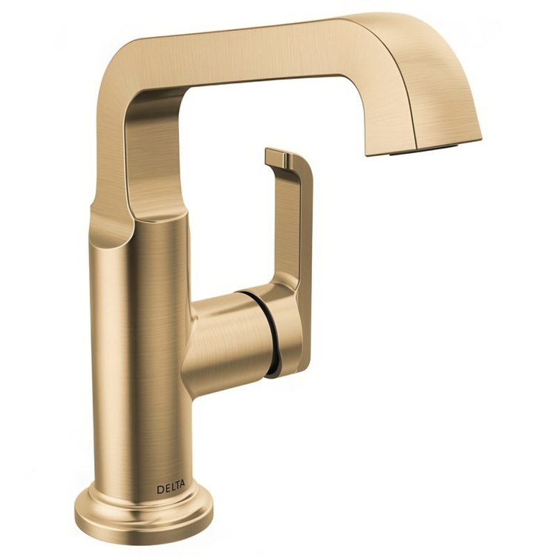 Lavatory Faucet Tetra Mid-Height 1 Lever ADA WaterSense Lumicoat Champagne Bronze 1.2 Gallons per Minute