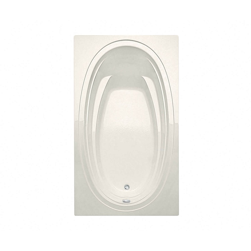 MAAX 106458-L-000-007 Panaro 7242 Acrylic Drop-in Left-Hand Drain Bathtub in Biscuit