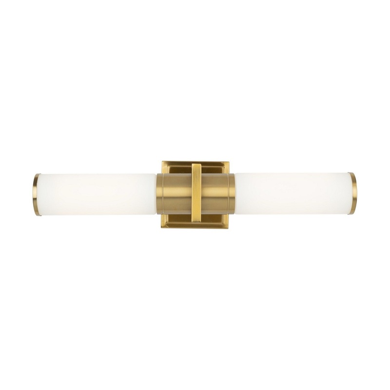 Positano Bathroom Vanity Light – Satin Brass / 20.80 / White