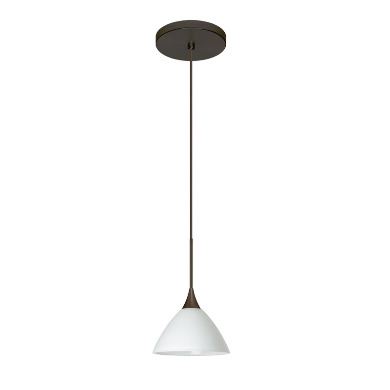 Besa 1XT-174307-LED-BR Domi One Light Pendant Bronze