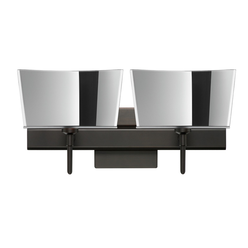 Besa 2SW-6773MR-BR-SQ Groove Two Light Wall Sconce Bronze (Discontinued)