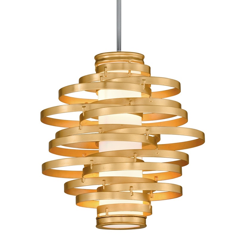 Corbett Lighting 225-42-GL Vertigo LED Pendant Gold Leaf (Discontinued)