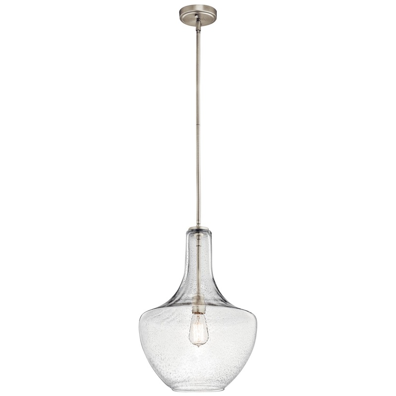 Kichler 42046NICS One Light Pendant, Brushed Nickel