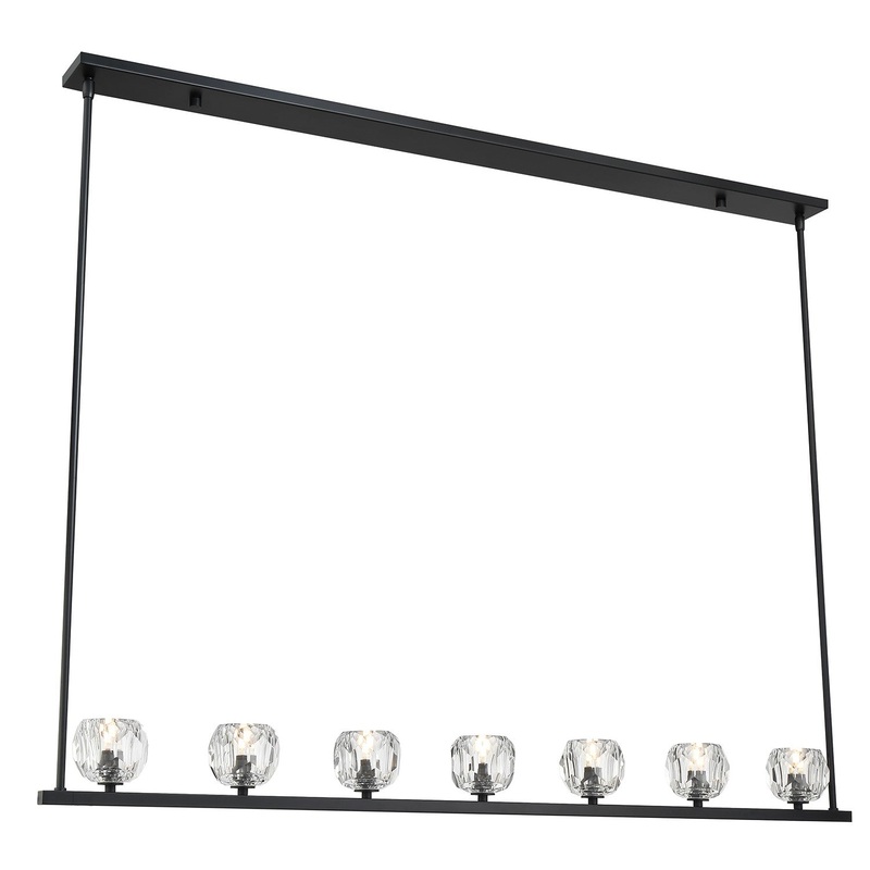 LED Chandelier from the Aragon Collection in Matte Black Finish by Crystorama
