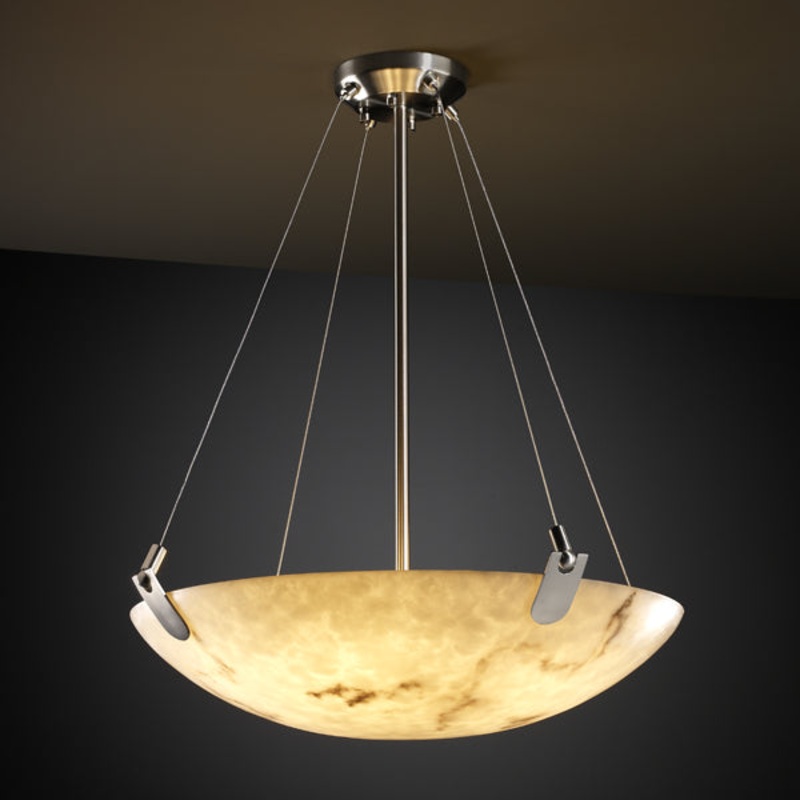 LED Pendant from the LumenAria Collection in Brushed Nickel Finish by Justice Designs