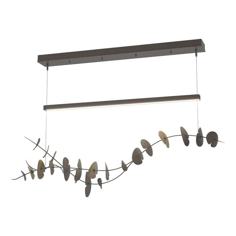 Lily LED Pendant Dark Smoke Soft Gold