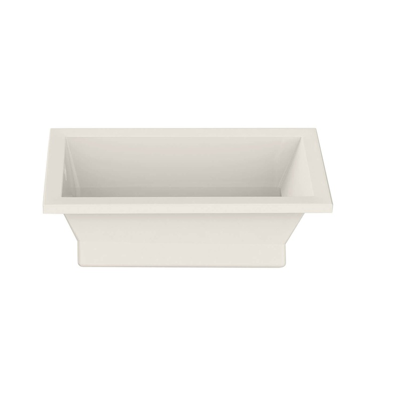 MAAX 102787-056-007 Aiiki 6636 Acrylic Drop-in End Drain Combined Hydrofeel & Aerofeel Bathtub in Biscuit