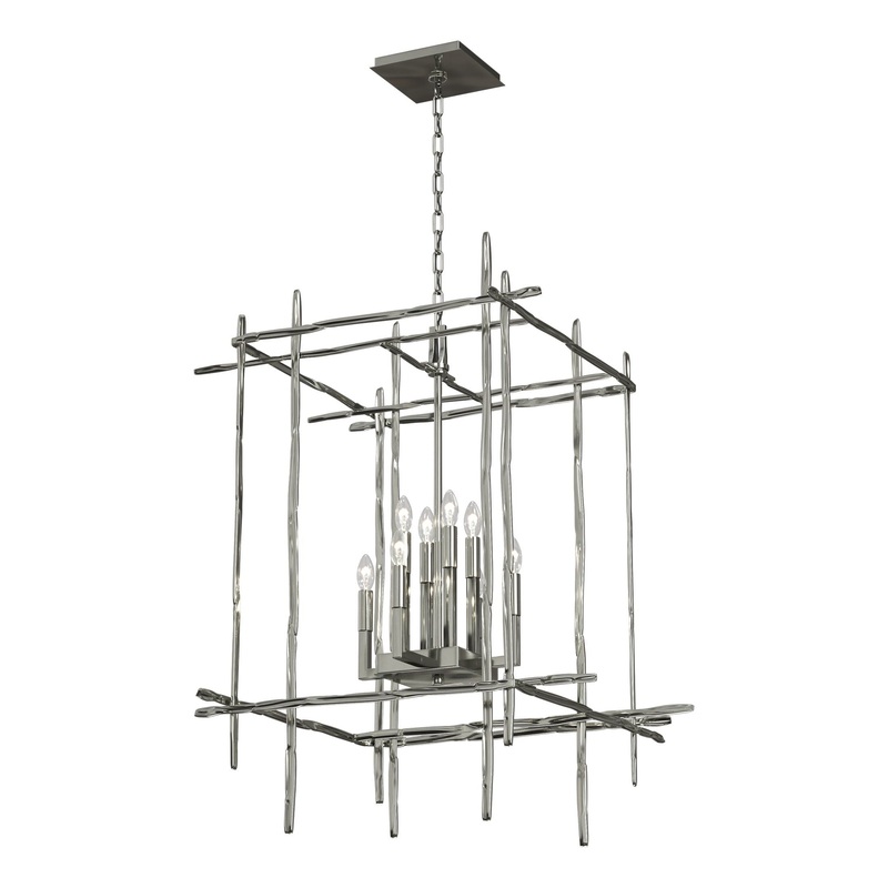 Tura 8-Light Large Chandelier Sterling