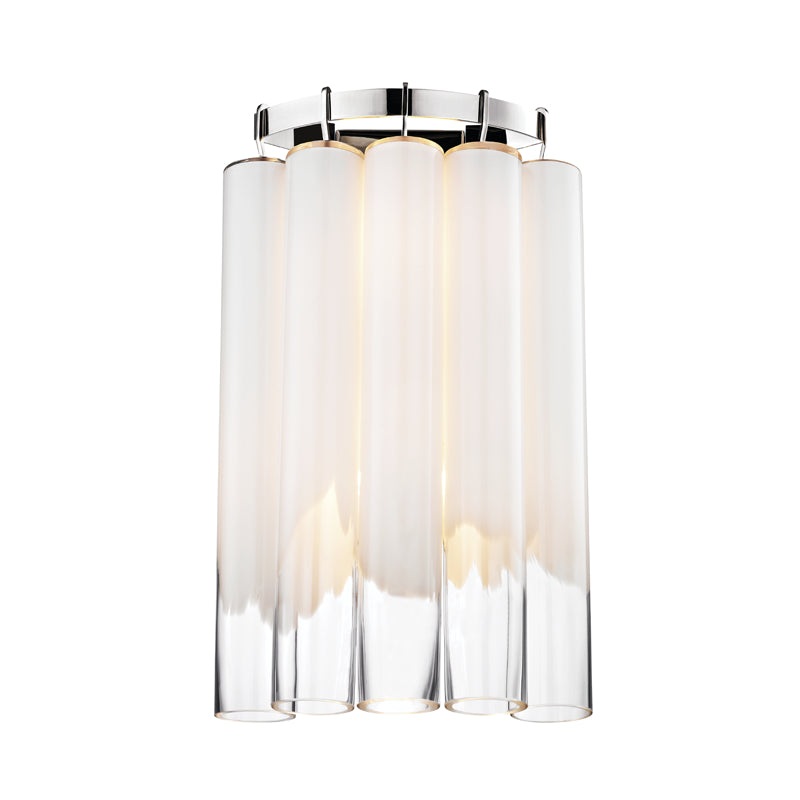Two Light Wall Sconce from the Tyrell Collection in Polished Nickel Finish by Hudson Valley