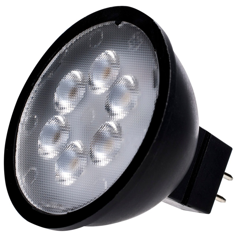 4.5 Watt MR16 LED – Black Finish – 5000K – GU5.3 Base – 360 Lumens – 12 Volt Light Bulb by Satco