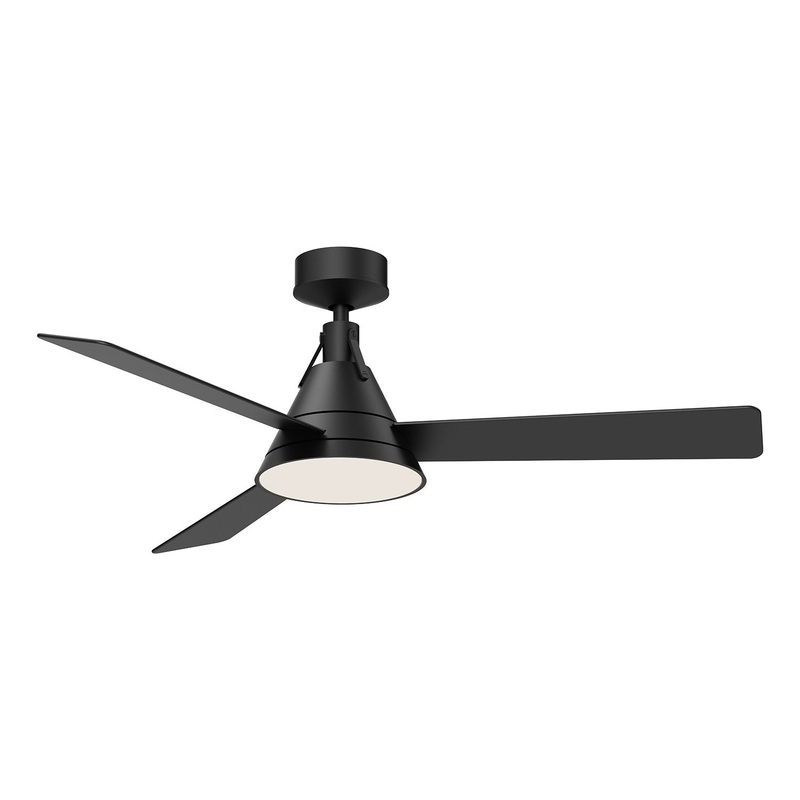 54″Ceiling Fan from the Archer Collection in Matte Black Finish by Alora