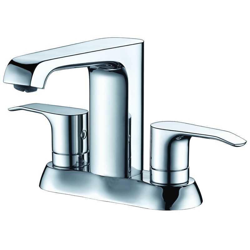 ALFI brand AB1493-PC Polished Chrome Two-Handle 4” Centerset Bathroom Faucet