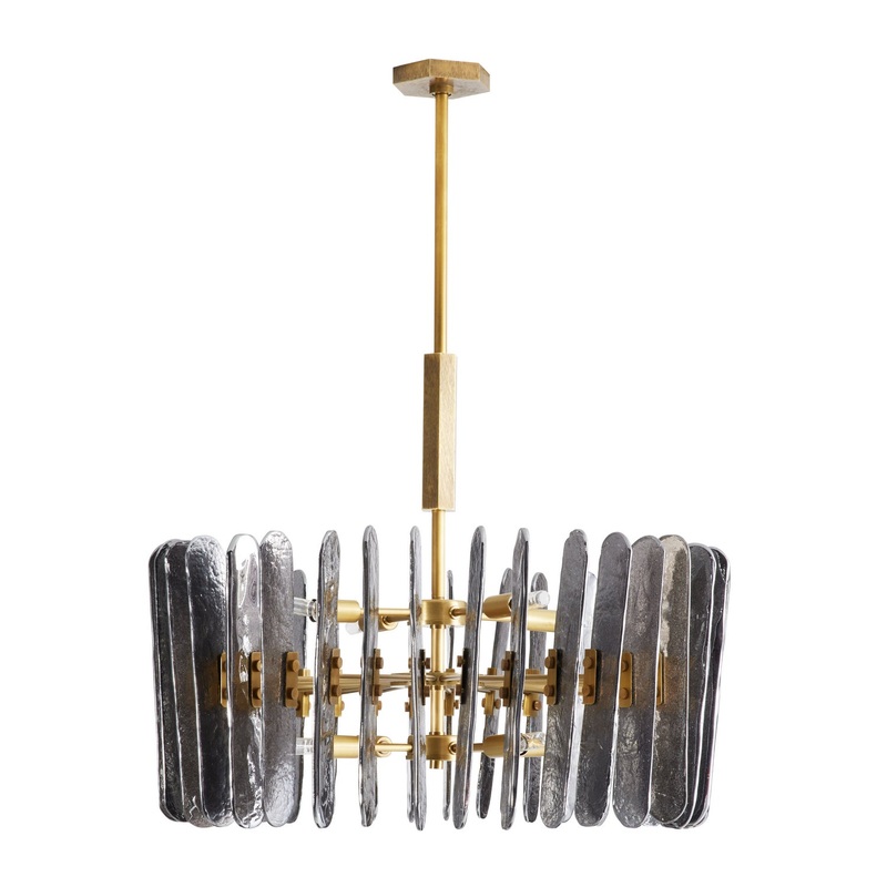 Arteriors 89066 Klaus Eight Light Chandelier Smoke