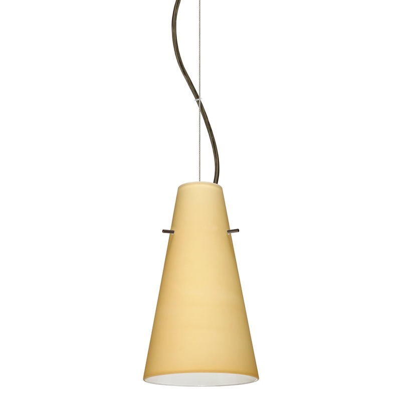 Besa 1KX-4124VM-BR Cierro One Light Pendant Bronze