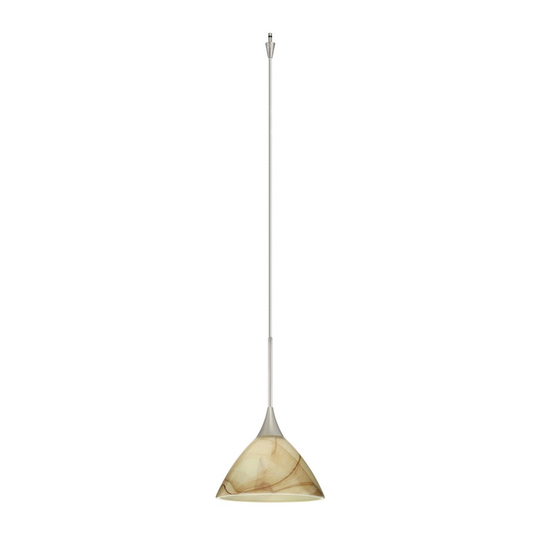 Besa XP-174383-SN Domi One Light Pendant Satin Nickel