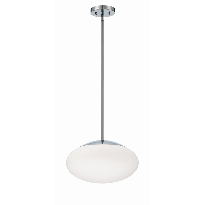 Craftmade 56894-CH-WG Gaze One Light Pendant Chrome