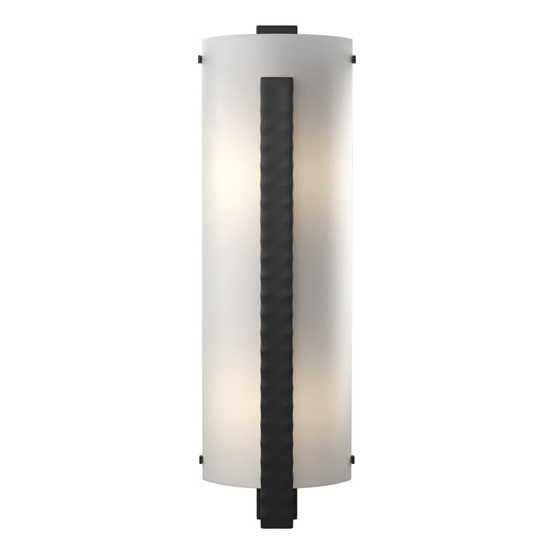 Forged Vertical Bar Large Sconce Black