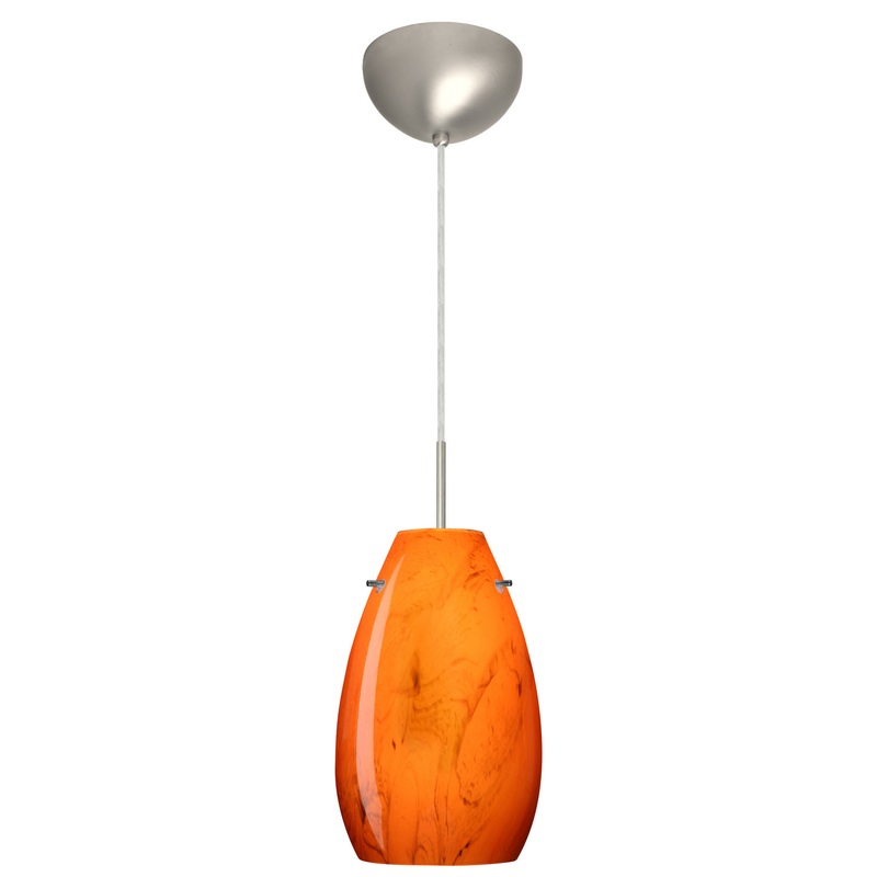 Besa 1JC-4126HB-LED-SN Pera One Light Pendant Satin Nickel