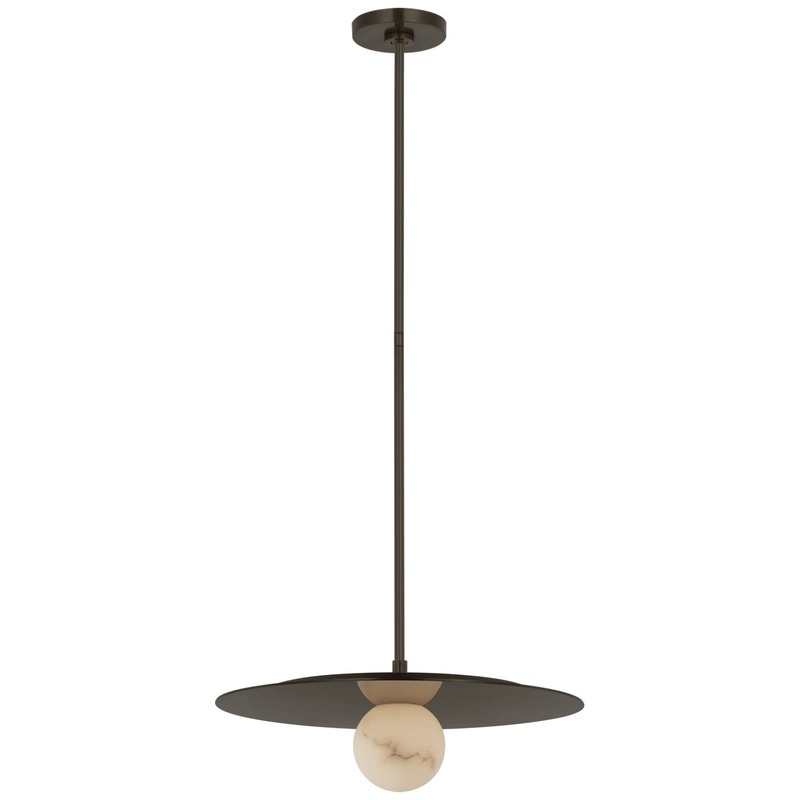 LED Pendant from the Pertica Collection in Mirrored Bronze Finish by Visual Comfort Signature