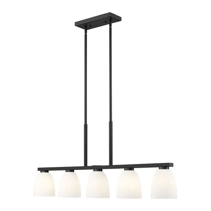 Naya 5-Light Linear Chandelier Matte Black