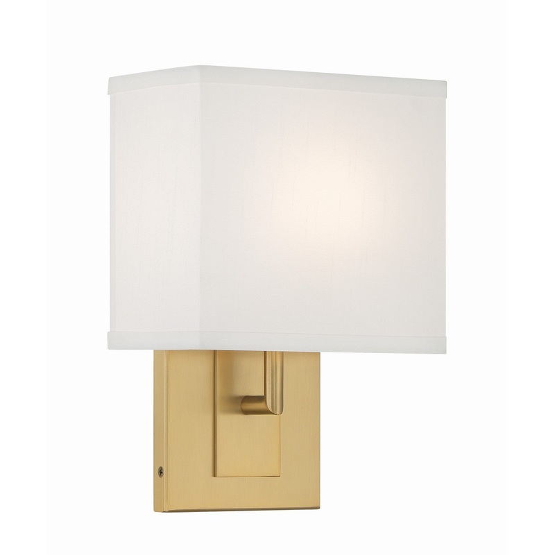 One Light Wall Sconce from the Brent Collection in Vibrant Gold Finish by Crystorama
