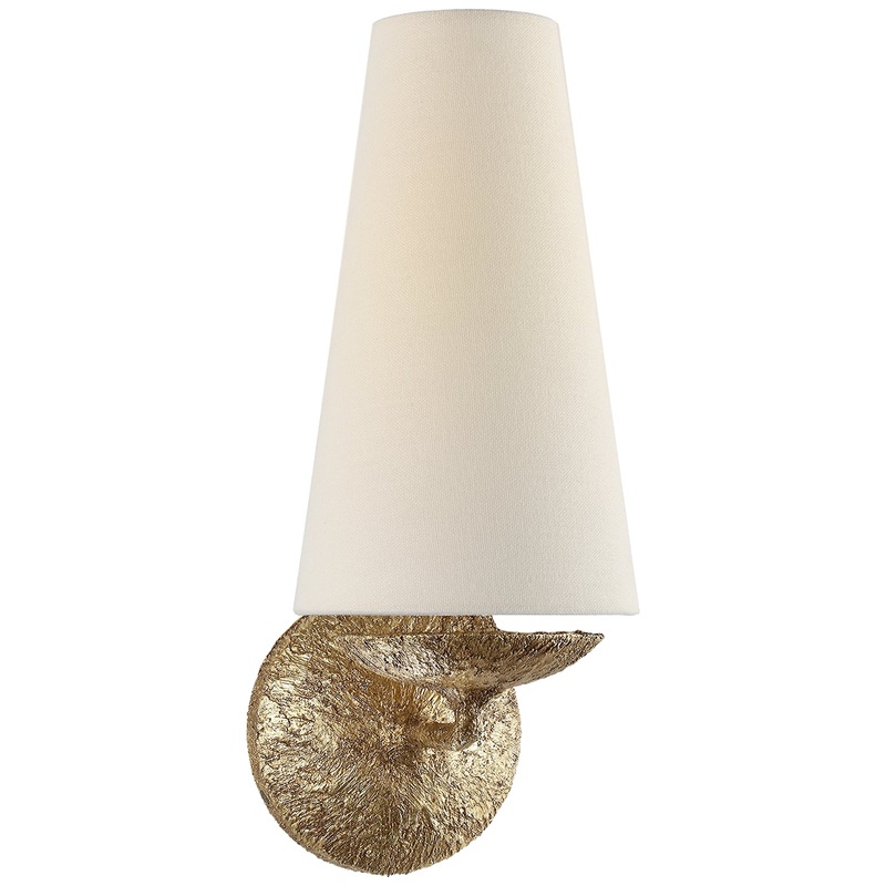 One Light Wall Sconce from the Fontaine Collection in Gilded Plaster Finish by Visual Comfort Signature